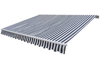 vidaXL Markiza zwijana ręcznie, 300 cm, niebiesko - biała(SKU:275552)