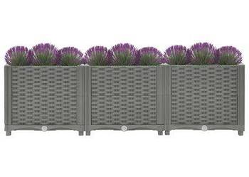 vidaXL Donica do podwyższonej rabaty, 120x40x38 cm, polipropylen(sku153295)