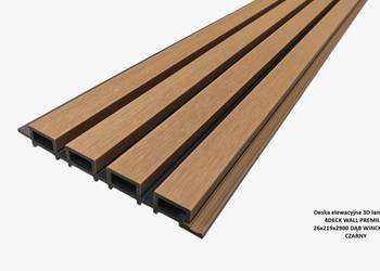 Deska elewacyjna 3D lamelowa 4DECK WALL PREMIUM 26x219x2900 DĄB WINCHESTER