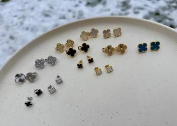 kolczyki na sty l van Cleef & arpels Alhambra koniczyny