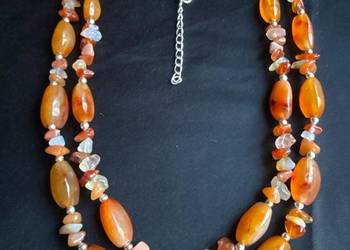 Naszyjnik "Miodowa Ścieżka" - 68cm