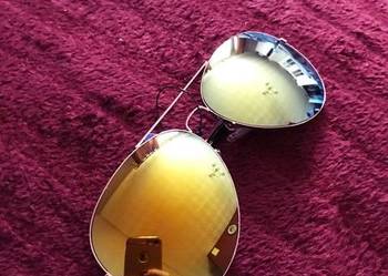 nowe z metką okulary przeciwsłoneczne Aviator żółto zielone