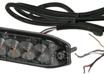 Lampa ostrzegawcza LED, prostokątna, 10/30V, pomarańczowa, 130x30x7 mm, 6…