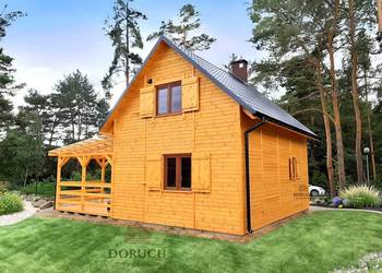 Domek drewniany letniskowy całoroczny z poddaszem do 35m2