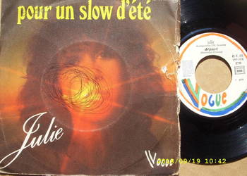 JULIE--POUR UN SLOW D'ETE ; Singiel winyl.