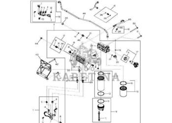John Deere 9470RX - Uchwyt R525756 (Silnik)