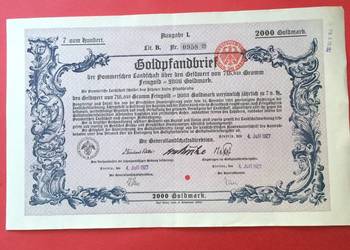 ( 11 ) Papiery wartościowe 2000 goldmark