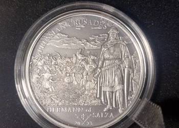 Moneta 5$ Krucjaty Pruskie - Krucjaty Północne 1 oz Ag 999 2023
