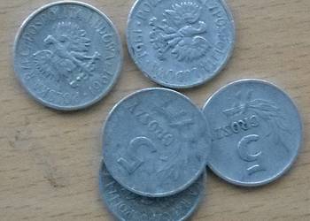 POLSKA-5 GROSZY-1961 r-AL-bz. PIĘĆ SZTUK