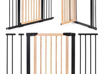 Bramka barierka zabezpieczająca 74-130 cm na schody i drzwi metal drewno