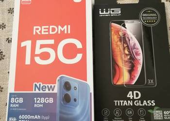SMARTFON REDMI 15C +TYTAN GLAS