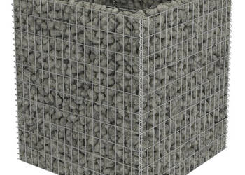 Podwyższona donica gabionowa galwanizowana stal 90x90x100 cm WM-143556
