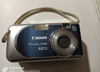 Canon PowerShot A430 Digital Cam CCD Retro Y2K+karta SD 2GB+kabel USB+Bat.