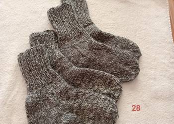 2 pary grubych wełnianych skarpet 39-41.Ręcznie robione.