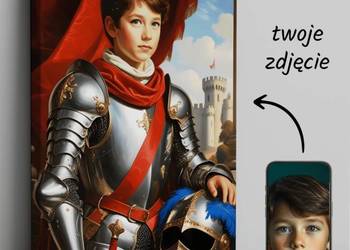 Obraz Portret Królewski na płótnie dziecko rycerz ze zdjęcia na prezent