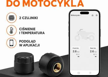 OBEST TPMS Bluetooth motocyklowy – 2 czujniki ciśnienia i temperatury