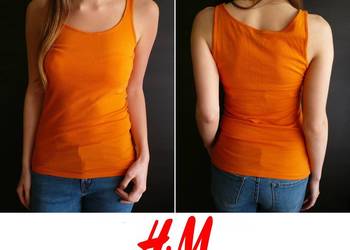 pomaranczowa koszulka top h&m xs 34
