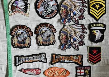 Naszywki motocyklowe motor indian wojskowe wojsko route 66 usa harley david