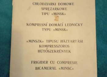 Sprzedam instrukcję obsługi chłodziarki domowej Mińsk