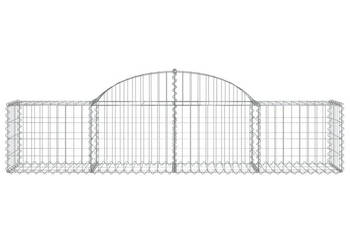 Kosze gabionowe 4 szt 200x50x40/60 cm galwanizowane żelazo WM-3146259