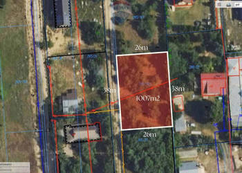 Działka budowlana 1007m2, Nowe Grochale