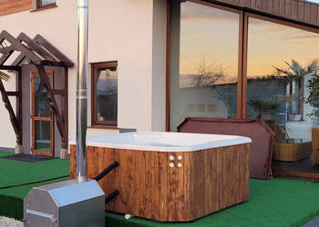 JACUZZI OGRODOWE STANDARD 5os całoroczne, z piecem inox na drewno