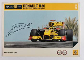 Widokówka z podpisem Robert Kubica, Renault F1 Team