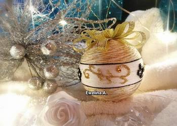 Bombka 10cm 8cm 4cm handmade ręcznie robiona