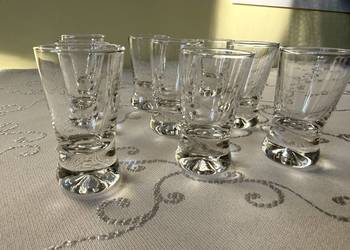 Kieliszki do Wódki 25 ml Komplet 9 szt Vintage Retro Przezroczyste Shot