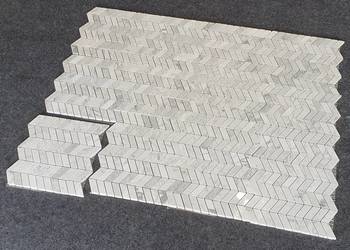 MOZAIKA KAMIENNA CHEVRON BIAŁY MARMUR CARRARA