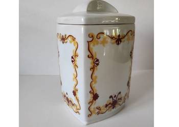 stary zabytkowy antyk vintage pojemnik z pokrywką porcelanowy Bogucice