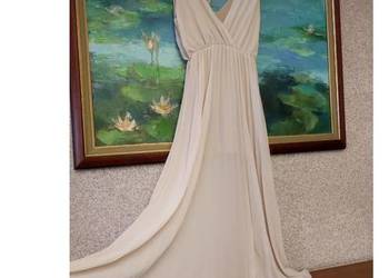 sukienka koktajlowa glamour maxi długa plisowana zwiewna