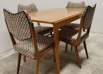 stół Tatra Nabytok design Czechosłowacja lata 70-te jesion vintage