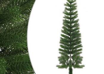 vidaXL Sztuczna, smukła choinka ze stojakiem, 150 cm, PE(SKU:344644)