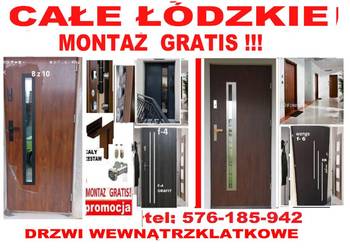 DRZWI zewnętrzne wejściowe wewnątrzklatkowe z montażem