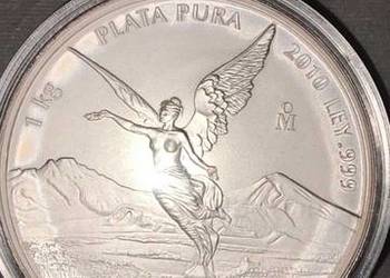 1 Kilogram Libertad Meksykański Srebrna Moneta |