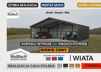 Garaż Grafitowy  - kolory RAL |Blaszak |Zadaszenie |Wiata  – Maj-BlacH