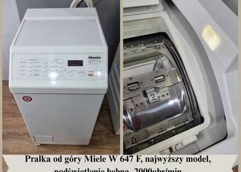 Pralka od góry Miele W 647 F, najwyższy model, podświetlenie bębna, 2000obr