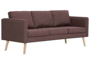 3-osobowa sofa tapicerowana tkaniną brązowa WM-281354