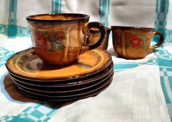 Porcelit Pruszków 4 filiżanki PRL