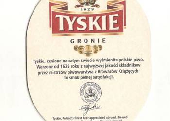 Tyskie - podstawka do piwa. Nr . 22.