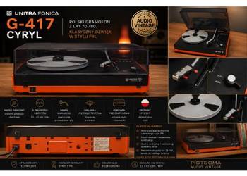 Unitra Fonica Cyryl G-417 | Polski gramofon vintage | PRL
