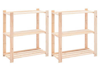 Regały z 3 półkami 2 szt. 80x38x90 cm sosna 150 kg WM-3051117