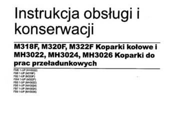 CATERPILLAR M318F; M320F; M322F Instrukcja obsługi DTR