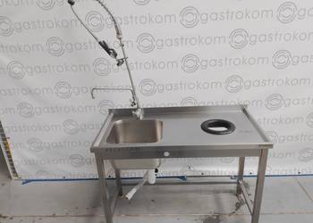 Stół ze zlewem i otworem na odpadki 120x60x85