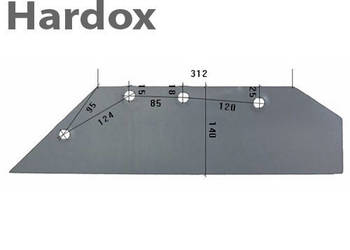 Lemiesz 300hektarów HARDOX 16666/L części do pługa BOVLUND
