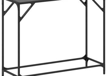 Stolik kawowy z czarnym szklanym blatem 98x35x81 cm stal WM-846021