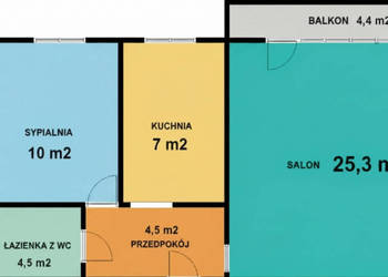 Sprzedam słoneczne mieszkanie dwupokojowe 51 m2 Sosnowiec ul. Jagiellońska…