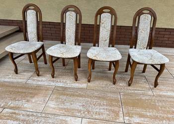 Krzesła stylowe gięte nogi Ludwikowe do stołu krzesło