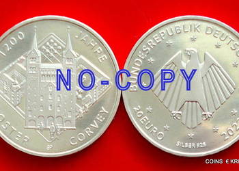 20 Euro 2022 r - F - NIEMCY- Closter Corvey - Ag925 + Prezent